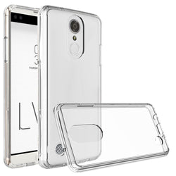 LG K10 - Clear Transparent Silicone Phone Case With Dust Plug [Pro-Mobile]