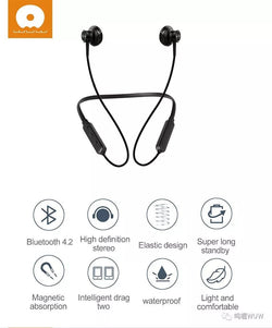 WUW Bluetooth Wireless Sports Stereo Earphone WUW-R40