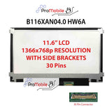 For B116XAN04.0 HW6A 11.6" WideScreen New Laptop LCD Screen Replacement Repair Display [Pro-Mobile]