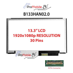 For B133HAN02.0 13.3" WideScreen New Laptop LCD Screen Replacement Repair Display [Pro-Mobile]
