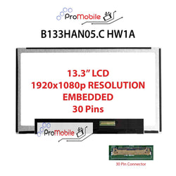 For B133HAN05.C HW1A 13.3" WideScreen New Laptop LCD Screen Replacement Repair Display [Pro-Mobile]