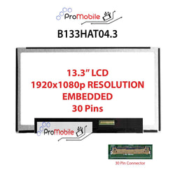 For B133HAT04.3 13.3" WideScreen New Laptop LCD Screen Replacement Repair Display [Pro-Mobile]