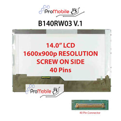 For B140RW03 V.1 14.0" WideScreen New Laptop LCD Screen Replacement Repair Display [Pro-Mobile]