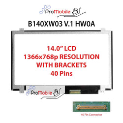 For B140XW03 V.1 HW0A 14.0" WideScreen New Laptop LCD Screen Replacement Repair Display [Pro-Mobile]