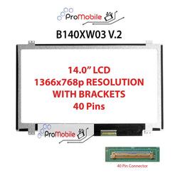 For B140XW03 V.2 14.0" WideScreen New Laptop LCD Screen Replacement Repair Display [Pro-Mobile]