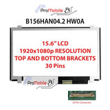 For B156HAN04.2 HW0A 15.6" WideScreen New Laptop LCD Screen Replacement Repair Display [Pro-Mobile]