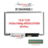 For B156HAN08.1 15.6" WideScreen New Laptop LCD Screen Replacement Repair Display [Pro-Mobile]