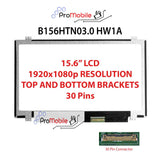 For B156HTN03.0 HW1A 15.6" WideScreen New Laptop LCD Screen Replacement Repair Display [Pro-Mobile]
