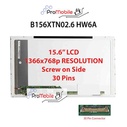 For B156XTN02.6 HW6A 15.6" WideScreen New Laptop LCD Screen Replacement Repair Display [Pro-Mobile]