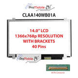 For CLAA140WB01A 14.0" WideScreen New Laptop LCD Screen Replacement Repair Display [Pro-Mobile]