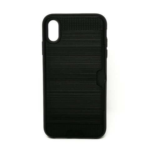 Apple iPhone XS Max - Shockproof Slim Wallet Credit Card Holder Case Cover [Pro-Mobile]