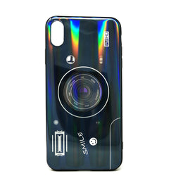 Apple iPhone XR - Holographic Camera Case with Pop Socket