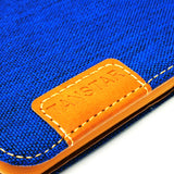 LG G7 - TanStar Fabric Wallet Card Holder Flip Stand Case Cover with Magnetic Closure [Pro-Mobile]