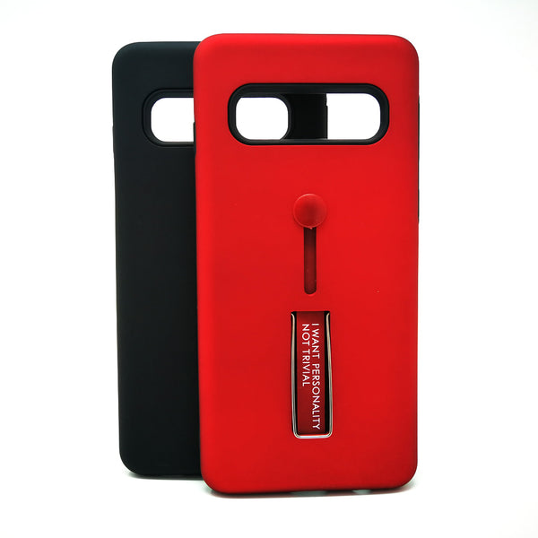 Samsung Galaxy S10 Lite / S10e - Personality Ring Holder Hybrid Kickstand Case [Pro-Mobile]