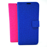 Samsung Galaxy S9 Plus - Cloth Leather Book Style Wallet Case with Strap [Pro-Mobile]