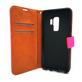 Samsung Galaxy S9 Plus - Cloth Leather Book Style Wallet Case with Strap [Pro-Mobile]