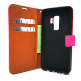 Samsung Galaxy S9 Plus - Cloth Leather Book Style Wallet Case with Strap [Pro-Mobile]
