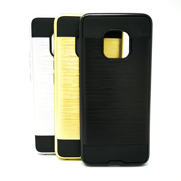 HuaWei Mate 20 Pro - Shockproof Slim Dual Layer Brush Metal Case Cover [Pro-Mobile]