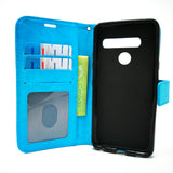 LG G8 - Magnetic Wallet Card Holder Flip Stand Case Cover with Strap [Pro-Mobile]