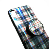 Apple iPhone XR - Classic Check Pattern Case with Pop Socket