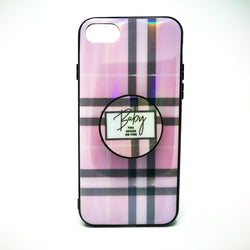 Apple iPhone XR - Classic Check Pattern Case with Pop Socket
