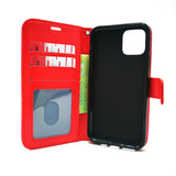 Apple iPhone 14 Pro - Magnetic Wallet Card Holder Flip Stand Case Cover with Strap [Pro-Mobile]