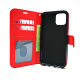 Apple iPhone 14 - Magnetic Wallet Card Holder Flip Stand Case Cover with Strap [Pro-Mobile]