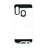 Samsung Galaxy A10E - Shockproof Slim Dual Layer Brush Metal Case Cover [Pro-Mobile]