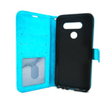 LG Q70 - Magnetic Wallet Card Holder Flip Stand Case Cover with Strap [Pro-Mobile]