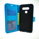 LG Q70 - Magnetic Wallet Card Holder Flip Stand Case Cover with Strap [Pro-Mobile]