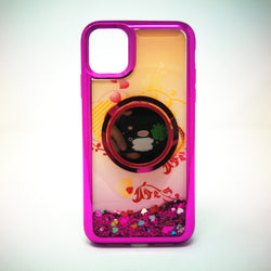 Apple iPhone 11 Pro Max - Water Liquid Case With Pop Socket Mirror