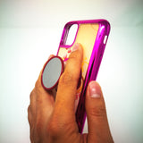 Apple iPhone 11 Pro - Water Liquid Case With Pop Socket Mirror