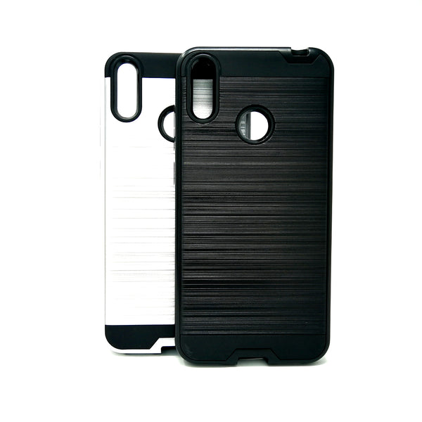 HuaWei Y7 2019 - Shockproof Slim Dual Layer Brush Metal Case Cover [Pro-Mobile]
