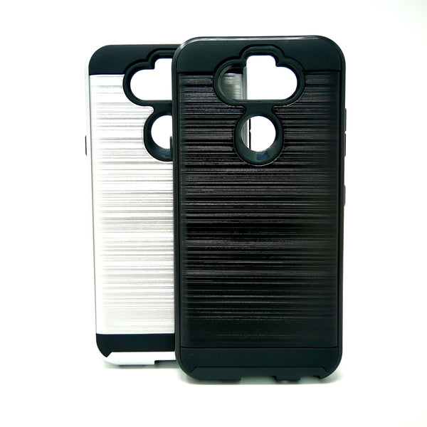 LG K31 (2020) - Shockproof Slim Dual Layer Brush Metal Case Cover [Pro-Mobile]