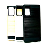 Samsung Galaxy Note 20 - Shockproof Slim Dual Layer Brush Metal Case Cover [Pro-Mobile]