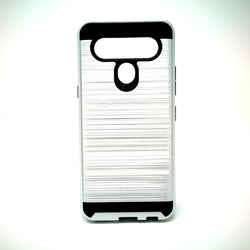 LG K61 - Shockproof Slim Dual Layer Brush Metal Case Cover [Pro-Mobile]