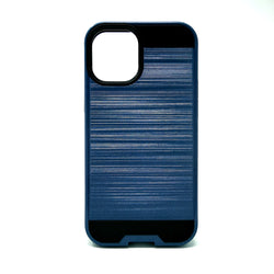 Apple iPhone 12 Mini - Shockproof Slim Dual Layer Brush Metal Case Cover [Pro-Mobile]