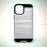 Apple iPhone 12 Pro Max - Shockproof Slim Dual Layer Brush Metal Case Cover [Pro-Mobile]