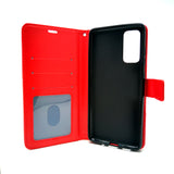 Samsung Galaxy S20 FE / S20 Fan Edition - Magnetic Wallet Card Holder Flip Stand Case with Strap [Pro-Mobile]