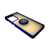 Samsung Galaxy S21 Ultra - Frosted Bumper Magnet Enabled Case with Ring Kickstand