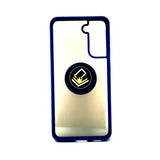 Samsung Galaxy S21 Plus - Frosted Bumper Magnet Enabled Case with Ring Kickstand