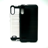 LG K22 / K32 - Shockproof Slim Dual Layer Brush Metal Case Cover [Pro-Mobile]