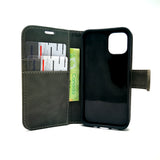 Apple iPhone 12 Mini - TanStar Soft Touch Magnet REMOVABLE Wallet Card Holder Flip Stand Case [Pro-Mobile]