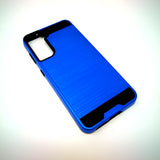 Samsung Galaxy S21 - Shockproof Slim Dual Layer Brush Metal Case Cover [Pro-Mobile]