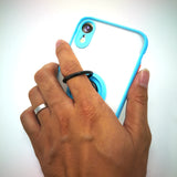 Apple iPhone XR - Frosted Bumper Magnet Enabled Case with Ring Kickstand