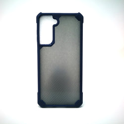 Samsung Galaxy S21 - Grey Stripped Reinforced Corners Shockproof Silicone Phone Case [Pro-Mobile]
