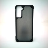 Samsung Galaxy S21 - Grey Stripped Reinforced Corners Shockproof Silicone Phone Case [Pro-Mobile]