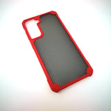 Samsung Galaxy S21 - Grey Stripped Reinforced Corners Shockproof Silicone Phone Case [Pro-Mobile]