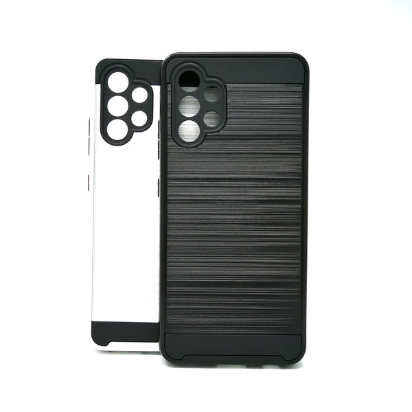 Samsung Galaxy A04 EUR / A04S EUR / A13 5G / A32 5G - Shockproof Slim Dual Layer Brush Metal Case Cover [Pro-Mobile]