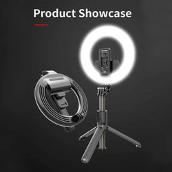 Bluetooth Selfie Stick with Ring Light